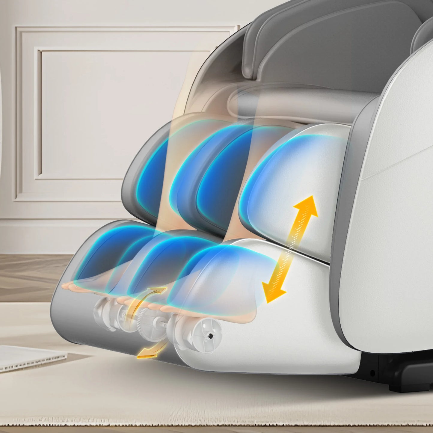 2 Jahre Garantie 4D SL Airbag Zero Gravity Ganzkörper-Massagesessel Home 3D Büro-Fußroller Shiatsu Bürostuhl Massagesofa