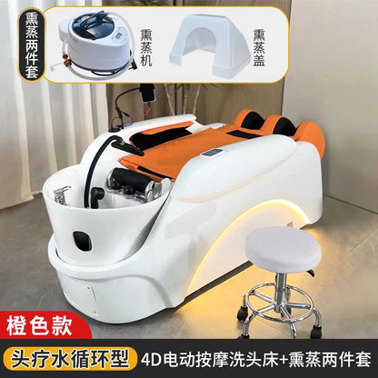 Elektrisches intelligentes Massage-Shampoo-Bett für Friseursalons, spezielles Begasungs-Kopfbehandlungs-Wasserzirkulationsbett