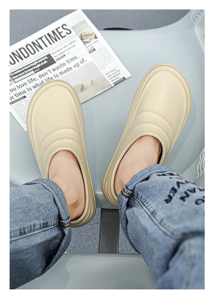 Summer Chef Shoes Anti Slip and Oil Proof Work Shoes Lazy Slippers  Casual Trendy Slippers One Step Fashion Shoes Sports Shoes