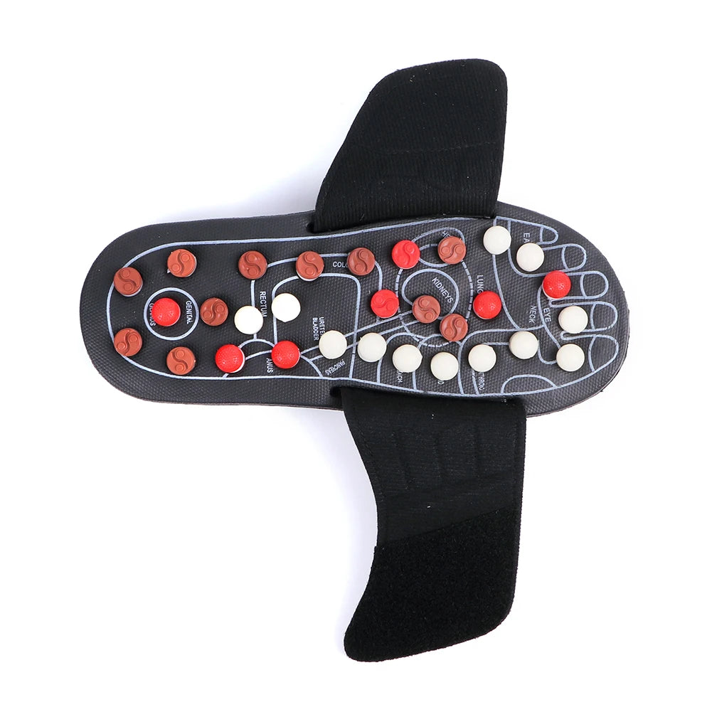 A Pair Of Acupoint Massage Slippers For Both Men And Women, Chinese Style Acupoint Rotating Foot Massage Shoes, Unisex Style