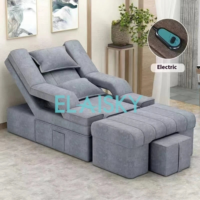 Electric Reclining Chair Foot Massage Sofa Foot Massage Foot Bath Bed Nail Eyelash Beauty Salon Sofa Chairs Cozy Massage Sofa