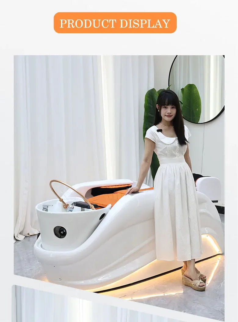 M45 Professional salon furniture hair wash facial nursing reclining head spa electric shampoo massage bed