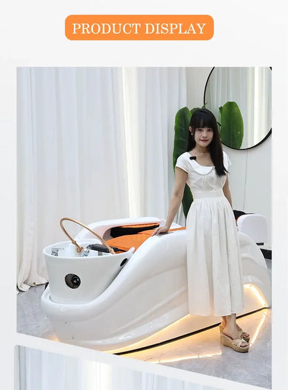 M45 Professional salon furniture hair wash facial nursing reclining head spa electric shampoo massage bed