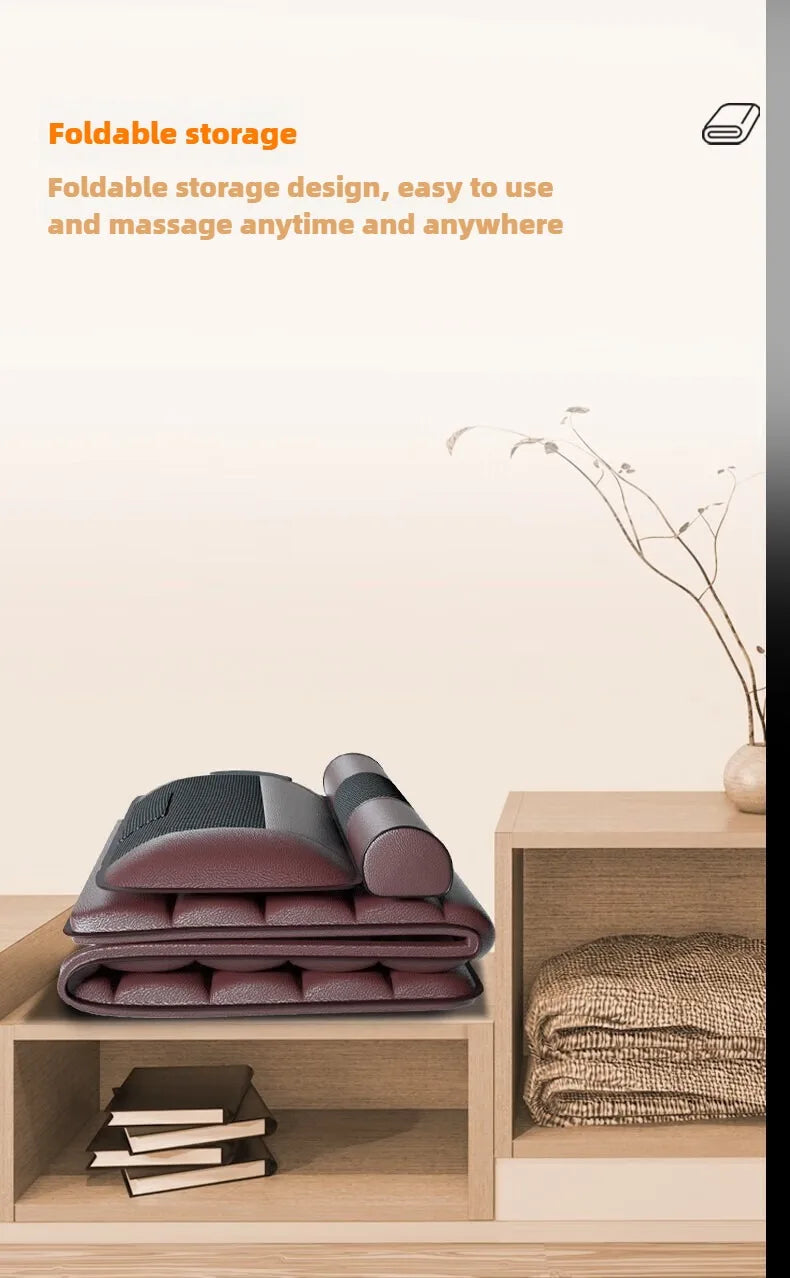 Elektrische Ganzkörpermassage-Matratze mit Heizung, Handsteuerung, Schulter-Nacken-Taillen-Airbag-Rücken-Knet-Vibrations-Massagekissen