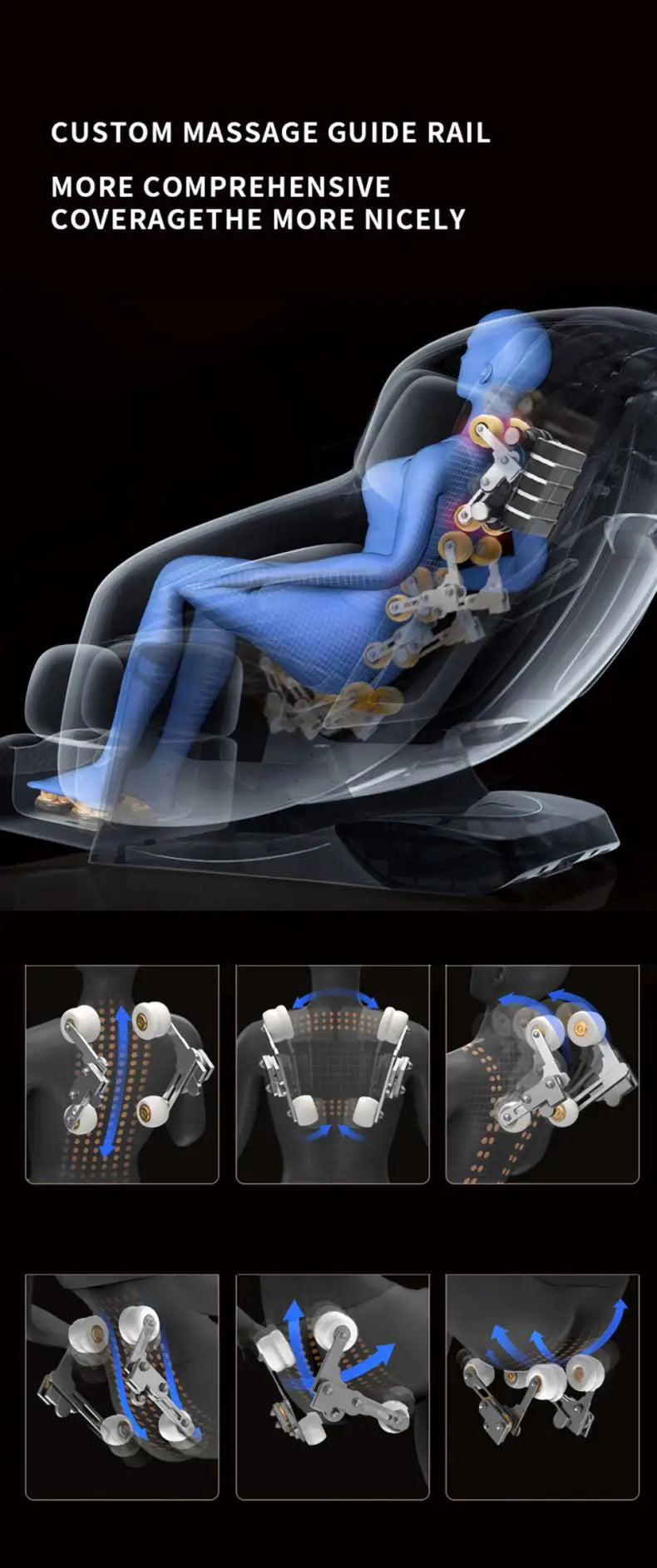 3 Year Warranty Home 4D Full Body Air Bag High end leg massage Luxury Massager Chair Zero Gravty Massage Sofa Office Chair