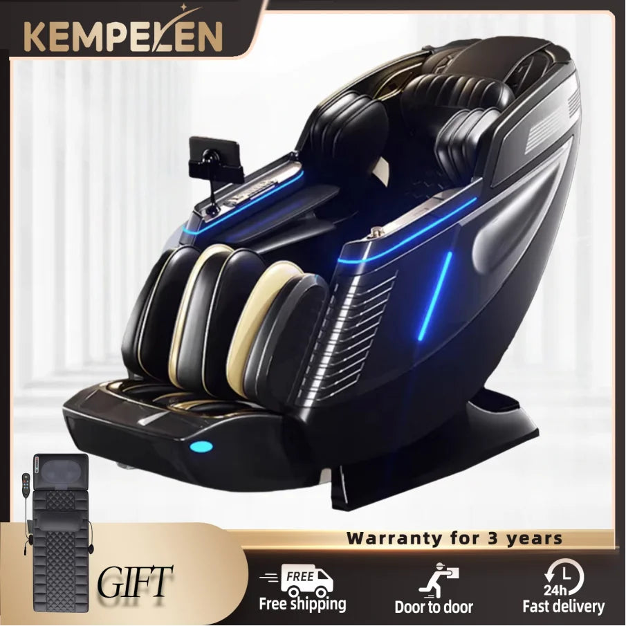 4D-Dual-Core-Massagesessel | Synchronisierte 4-Hand-Massage • Dual SL-Schiene • Ganzkörper-Airbags | Intelligenter Körperscan