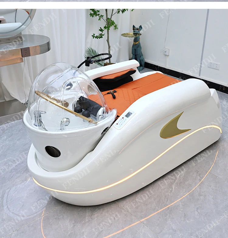 Professional Luxury Lounge Chair Barber Shop Head Spa Massage Shampoo Bed Hair Shampoo Chair