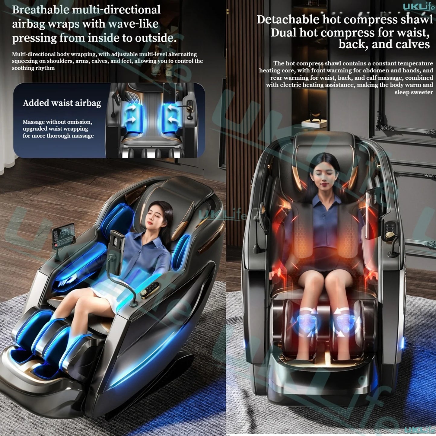 2026 MAX6D Dual-Core Jade-Massagesessel mit Wadenmassage, 152 cm Dual-SL-Schiene, KI-Sprachsteuerung, Schwerelosigkeitsmodus