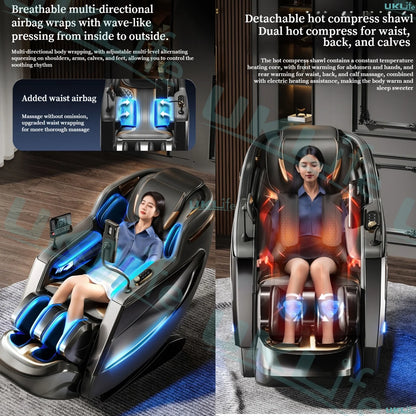 2026 MAX6D Dual-Core Jade-Massagesessel mit Wadenmassage, 152 cm Dual-SL-Schiene, KI-Sprachsteuerung, Schwerelosigkeitsmodus