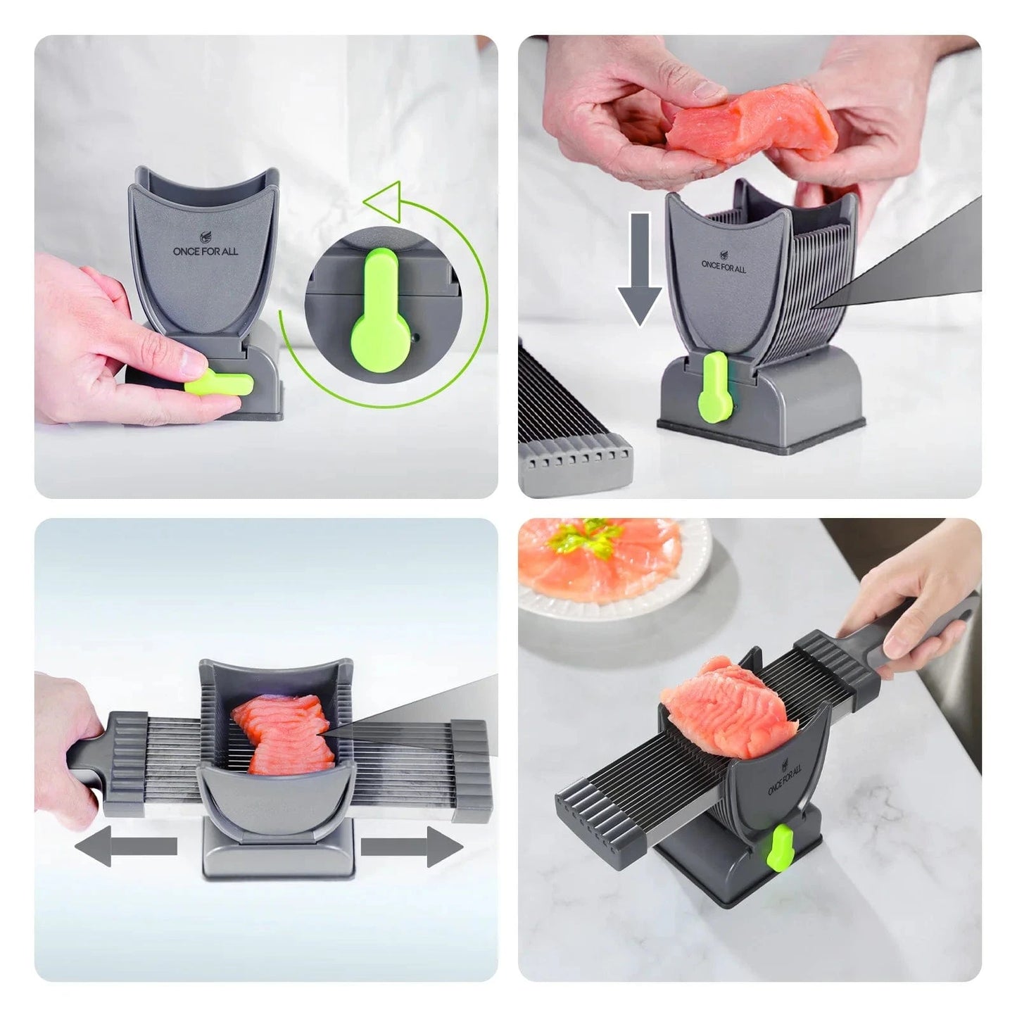 All-in-One Mini Manual Stainless Steel Meat Cutter – Slice, Strip & Dice Fresh Meat with Ease
