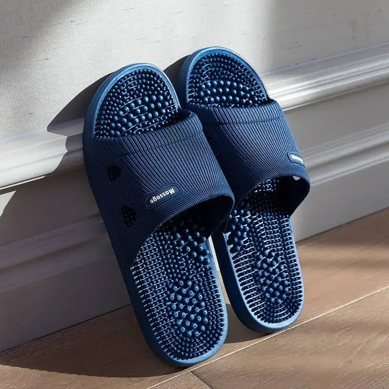 Herren-Badeschuhe aus PVC, Massage, rutschfest, einfarbig, bequem, strapazierfähig, Kühles Pool-Design