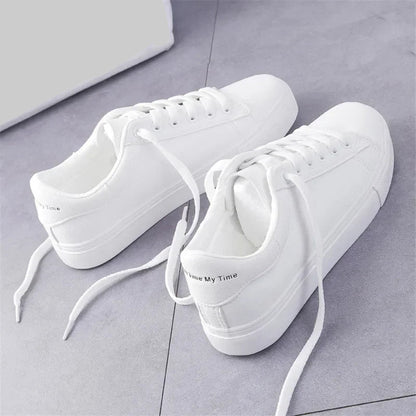 Women’s Fashion Sneakers – Breathable PU Leather Platform Shoes