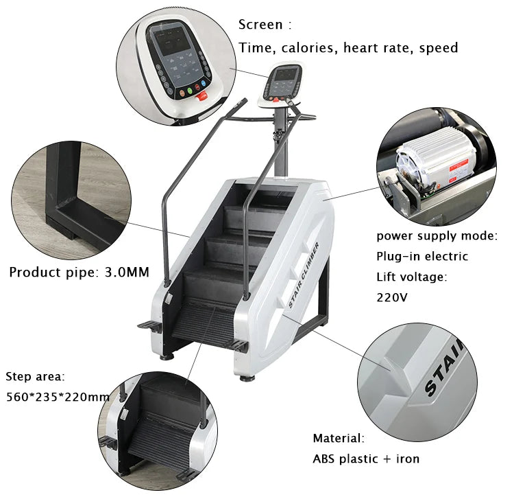 Commercial Electric Stair Climber Recommended By Fitness Instructors Cardio Gym Fitness Electric Stepper Stair Master