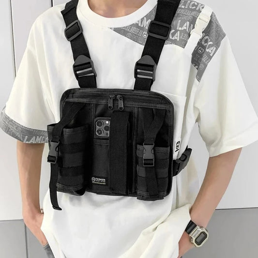 2025 Hip-Hop Streetwear Chest Bag – Unisex Tactical Vest Backpack with Multi-Function Pockets for Sport &amp; Travel