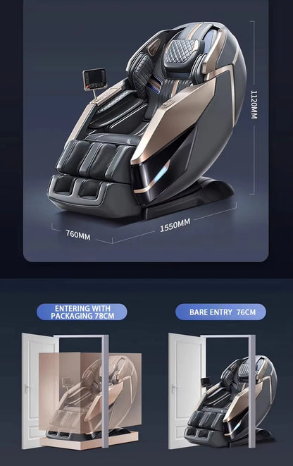 Electric Massage Chair Foot Roller Massage Lounge Chair Full Body Zero Gravity Stretching 4D Massage Chair 2025