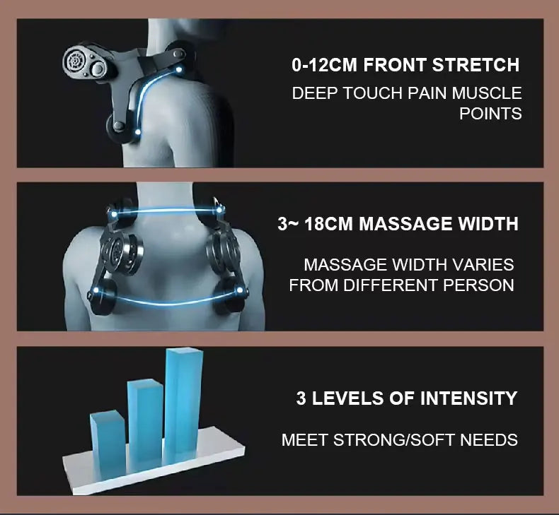 8D Full Body Luxury Shiatsu Massage Chair Smart Relax Heated Zero Gravity with Whole Body Sl Track Rocking Chair