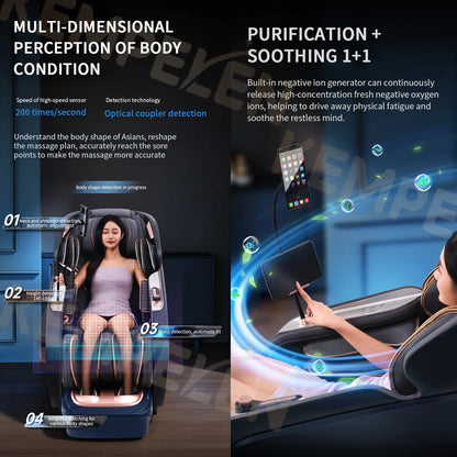 Dual-Core 4D All-in-One Massage Chair | Full Body SL Track & Zero Gravity | Advanced Leg & Foot Comfort