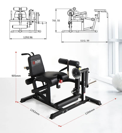 HXL Beinmuskeltrainer Untere Extremität Krafttraining Beinstreck- und -beugegerät Zwei- und Vierköpfe