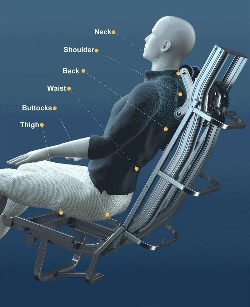 2026 Massagesessel 4D Schwerelosigkeit Ganzkörper-Sprachsteuerung Rückenheizung Bluetooth-Lautsprecher Airbags – Fortschrittliches Entspannungssystem