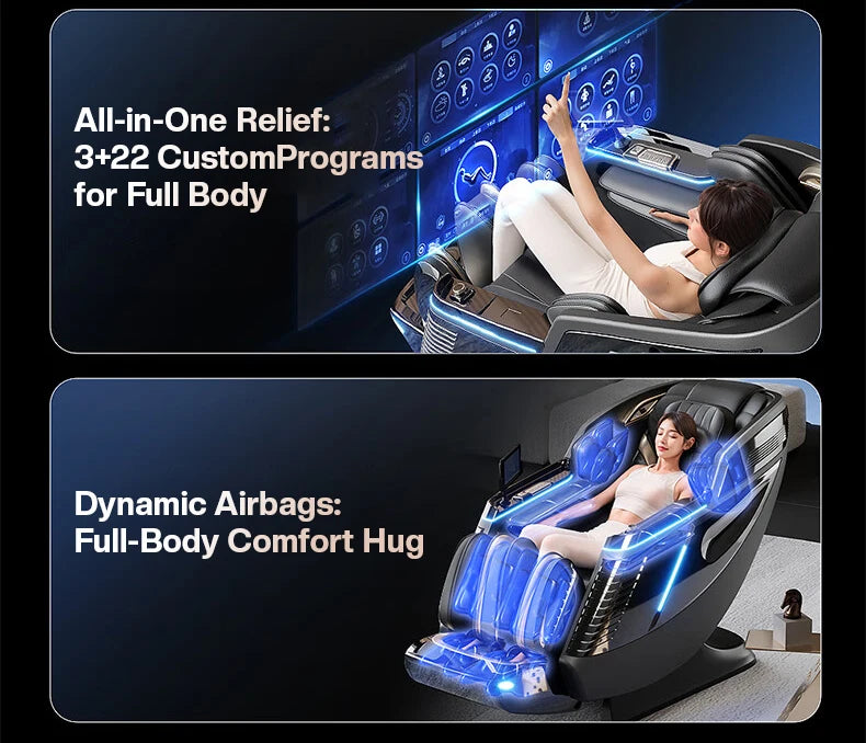 Dual Core 4D Electric Massage Chair Thai Stretch Electric Leg Lift Massage Triple Control Operation‌ Home Office Leisure Sofa