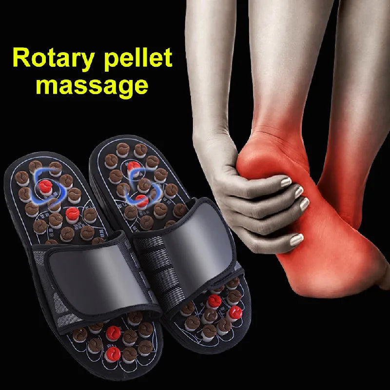 Acupoint Massage Slippers Massager Shoes For Feet Unisex Flop Health Care Rotating Feet Chinese Acupressure Home Flip