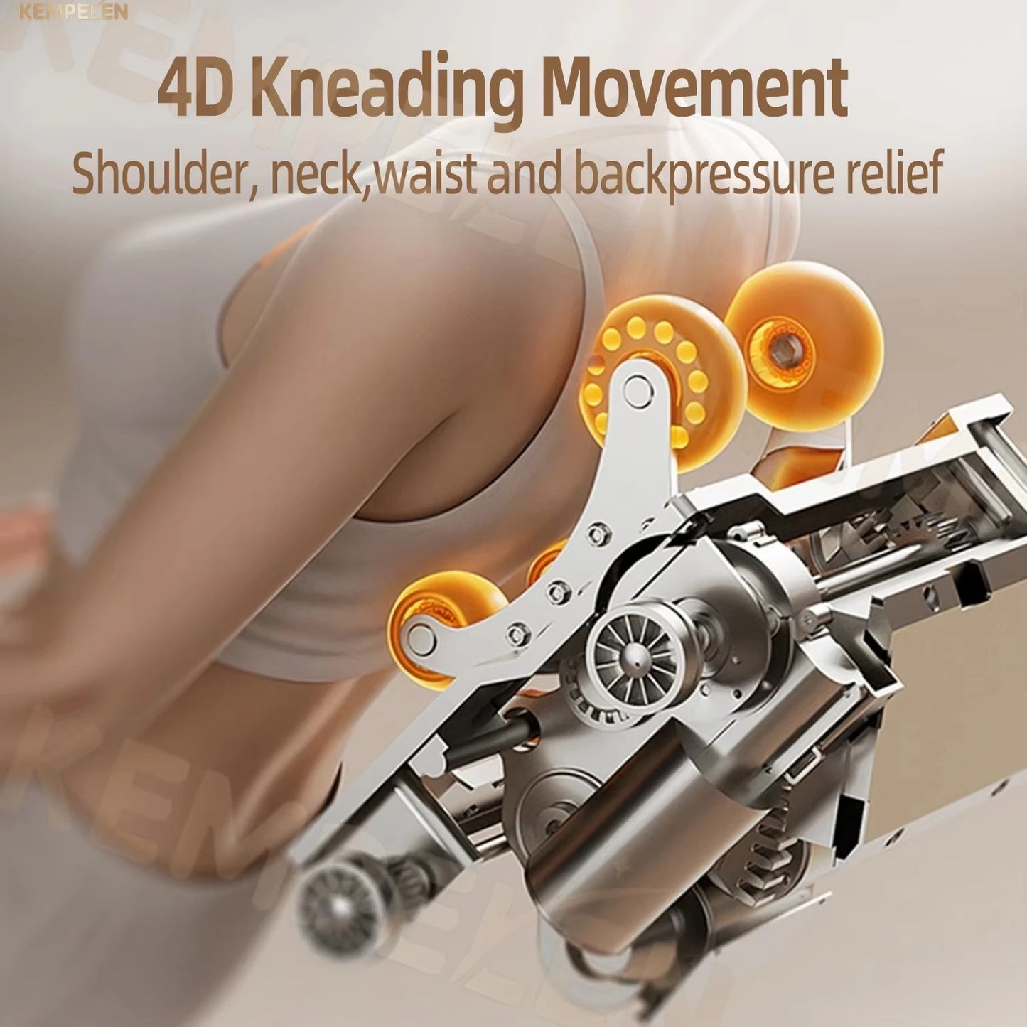 Dual-Core-Massagesessel für Rücken- und Schlafentlastung, 4D+3D-Tiefenmassage mit Wiegefunktion und Meditation
