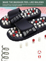 Akupressur Massage Pantoffeln Sandalen für Herren Füße Chinesische Akupressur Therapie Medizinische Rotierende Fußmassage Schuhe Unisex
