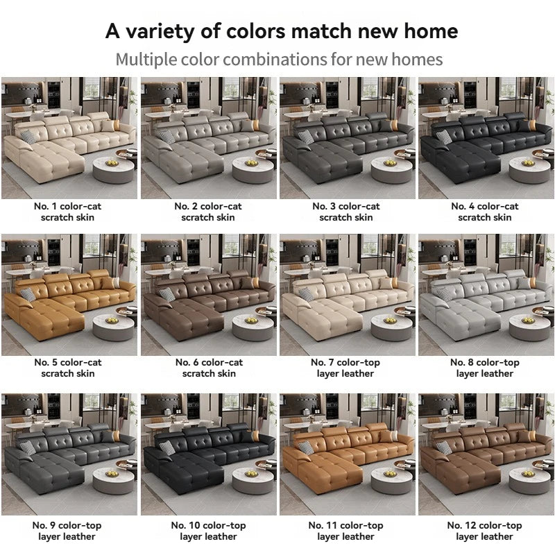 L Shaped Leather Sectional Sofa and Couch For Living Room Italian Oversized Leather Sofa Couches Living Room Furniture
