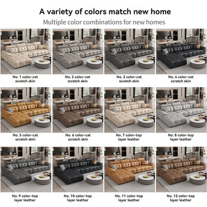L Shaped Leather Sectional Sofa and Couch For Living Room Italian Oversized Leather Sofa Couches Living Room Furniture