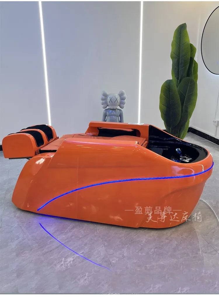 Barbershop Smart Massage Shampoo Chairs Multifunction Hair Salon Scalp Massage Water Cycle Shampoo Chairs Furniture