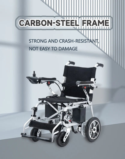 High quality iron frame left and right foldable electric wheelchair