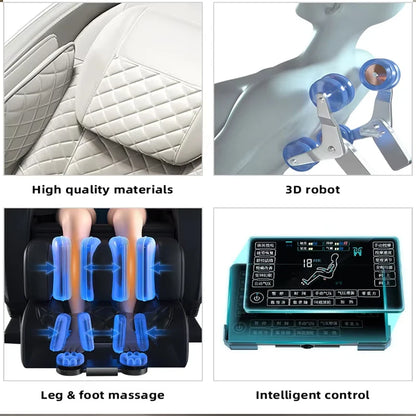 2 Jahre Garantie 4D SL Airbag Zero Gravity Ganzkörper-Massagesessel Home 3D Büro-Fußroller Shiatsu Bürostuhl Massagesofa