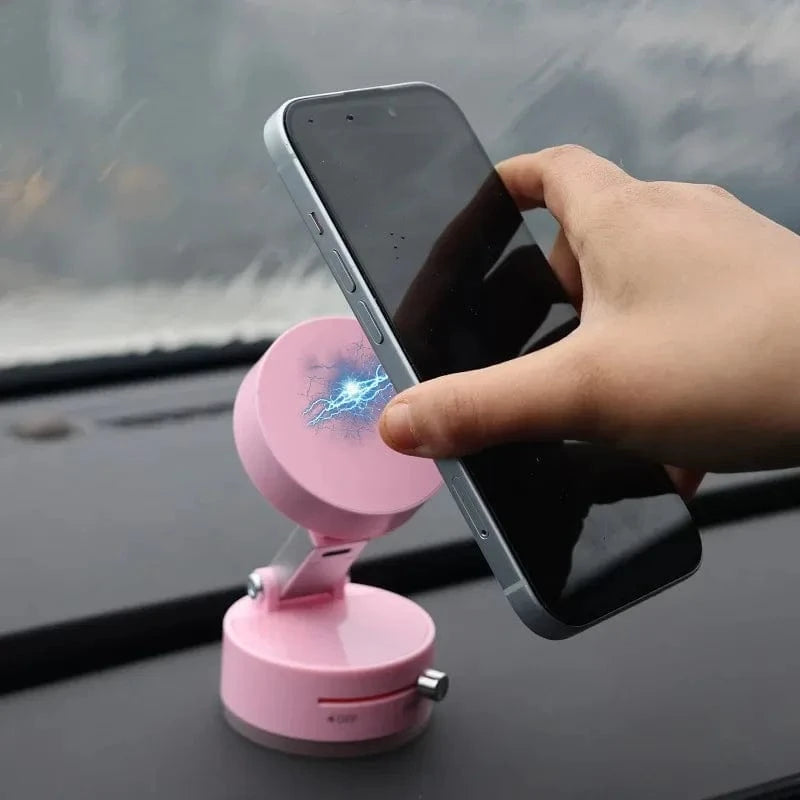 Vacuum Adsorption Magnetic Phone Mount – Double-Sided Hands-Free Holder for Car, Gym