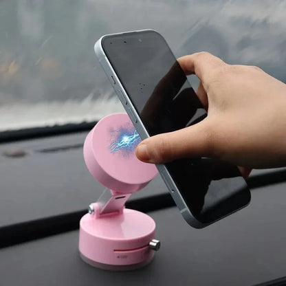 Vacuum Adsorption Magnetic Phone Mount – Double-Sided Hands-Free Holder for Car, Gym