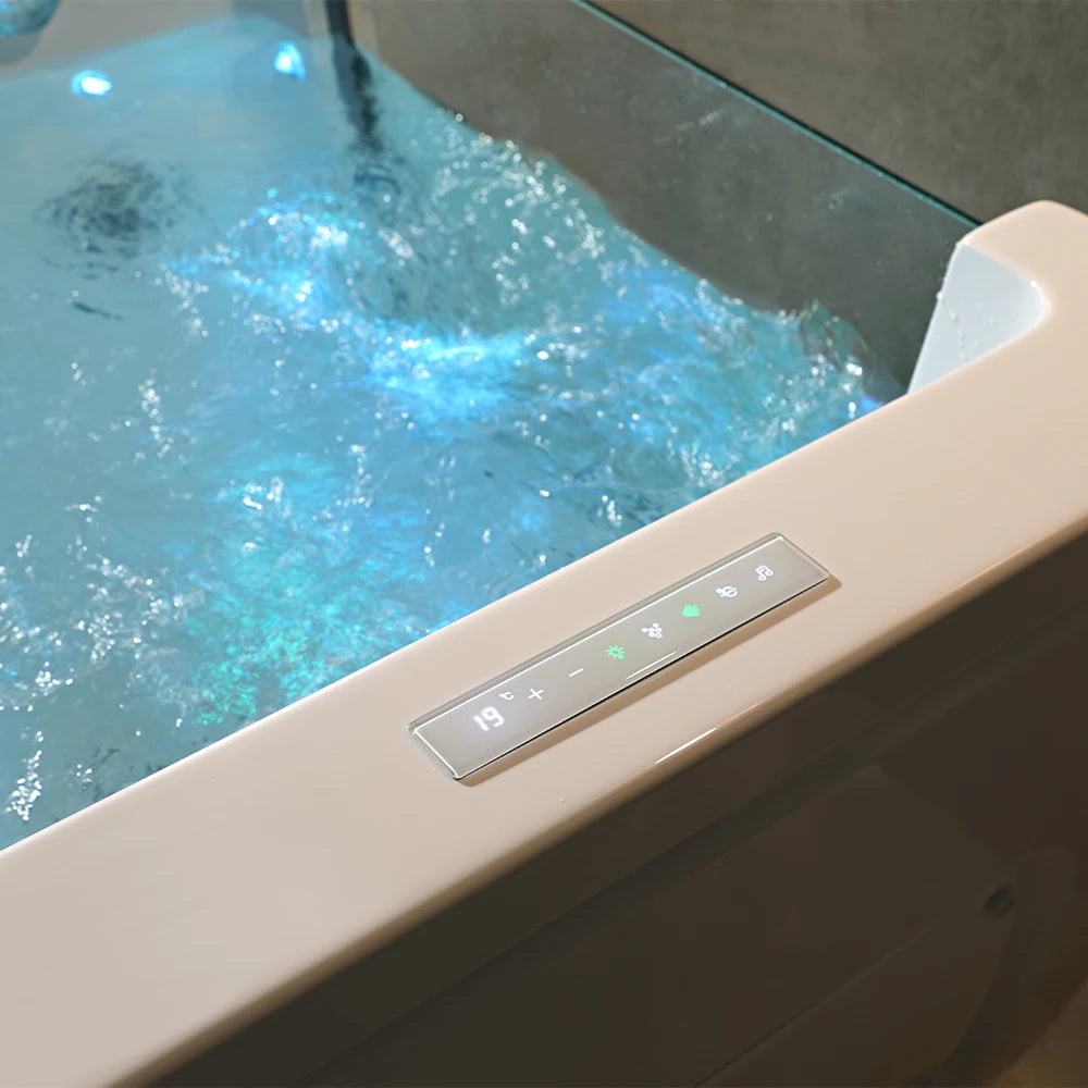 2026 Luxuriöse thermostatische Baby-Spa-Badewanne Whirlpool Freistehende Acryl-Bläschenmassage-Badewanne