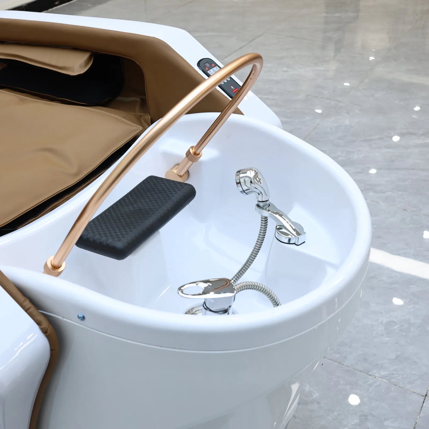 Friseur-Waschbecken für anspruchsvolle Gegenden, elektrisches Massagebett, Haarwaschbecken, Shampoo-Waschbecken, High-End-Friseursalon-Möbel