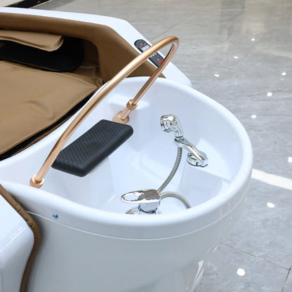 Friseur-Waschbecken für anspruchsvolle Gegenden, elektrisches Massagebett, Haarwaschbecken, Shampoo-Waschbecken, High-End-Friseursalon-Möbel