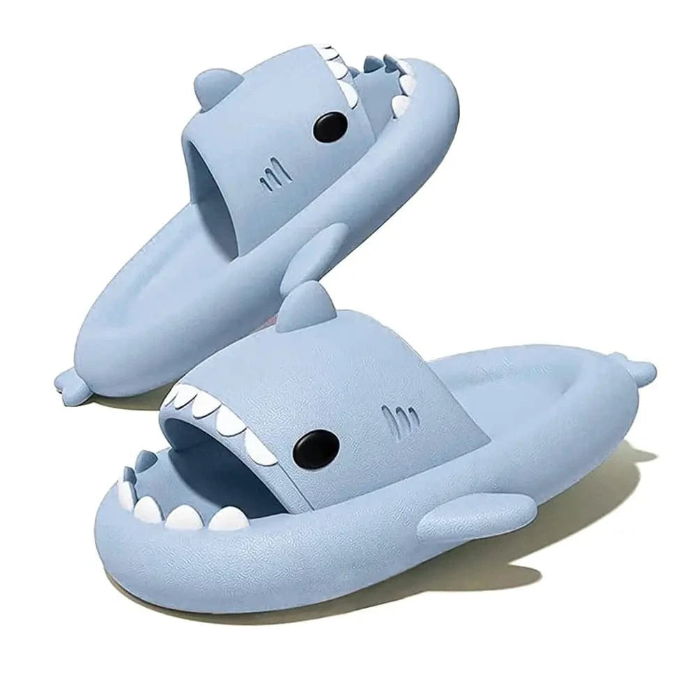 Shark Cloud Slides – Funny EVA Slippers for Women, Men & Kids