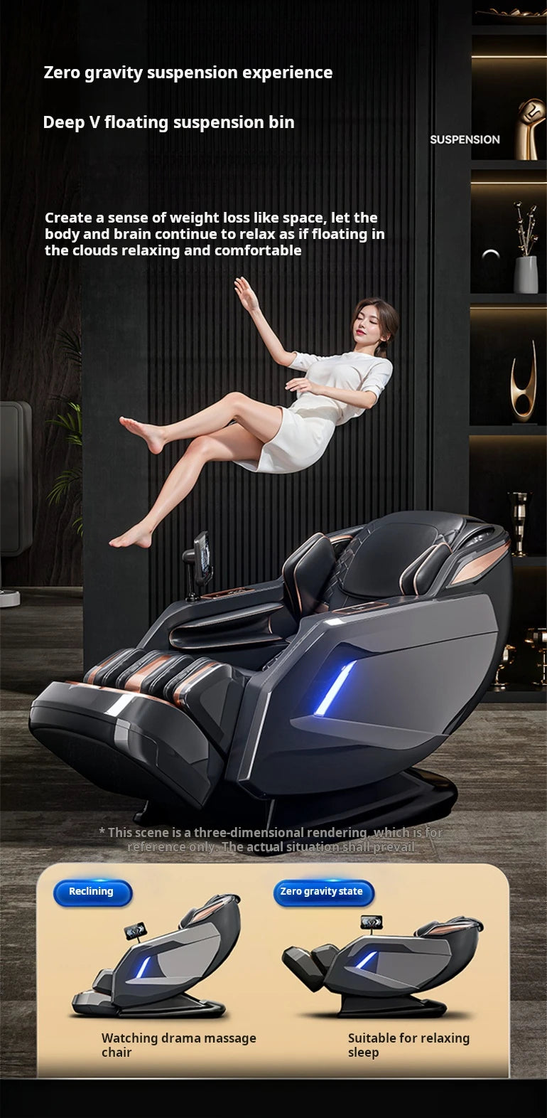 Electric 4d 3d zero Gravity Full Body Stretching Massage Chair Full Body Massager Price