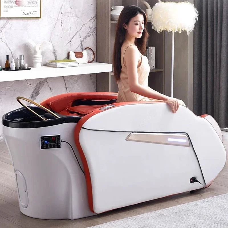 Japanischer Head Spa Shampoo Sessel Massagestuhl Massagesalon Schönheitssalon Professionelle Haarpflege Waschbecken Waschbecken Spa Möbel