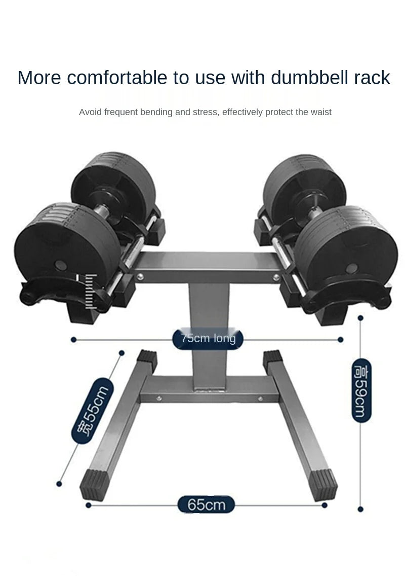 Factory Price Wholesales 40.5kg 36kg 32kg 24kg 20kg Dumbbell Set with 2kg Increments Adjustable Dumbbell