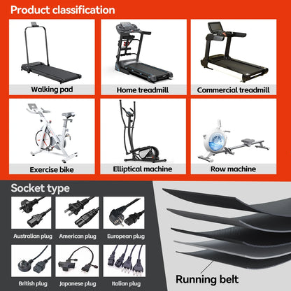 Sports Multi Function Indoor Fitness 1.75HP Motor Running Machine Home Use Electric Treadmill
