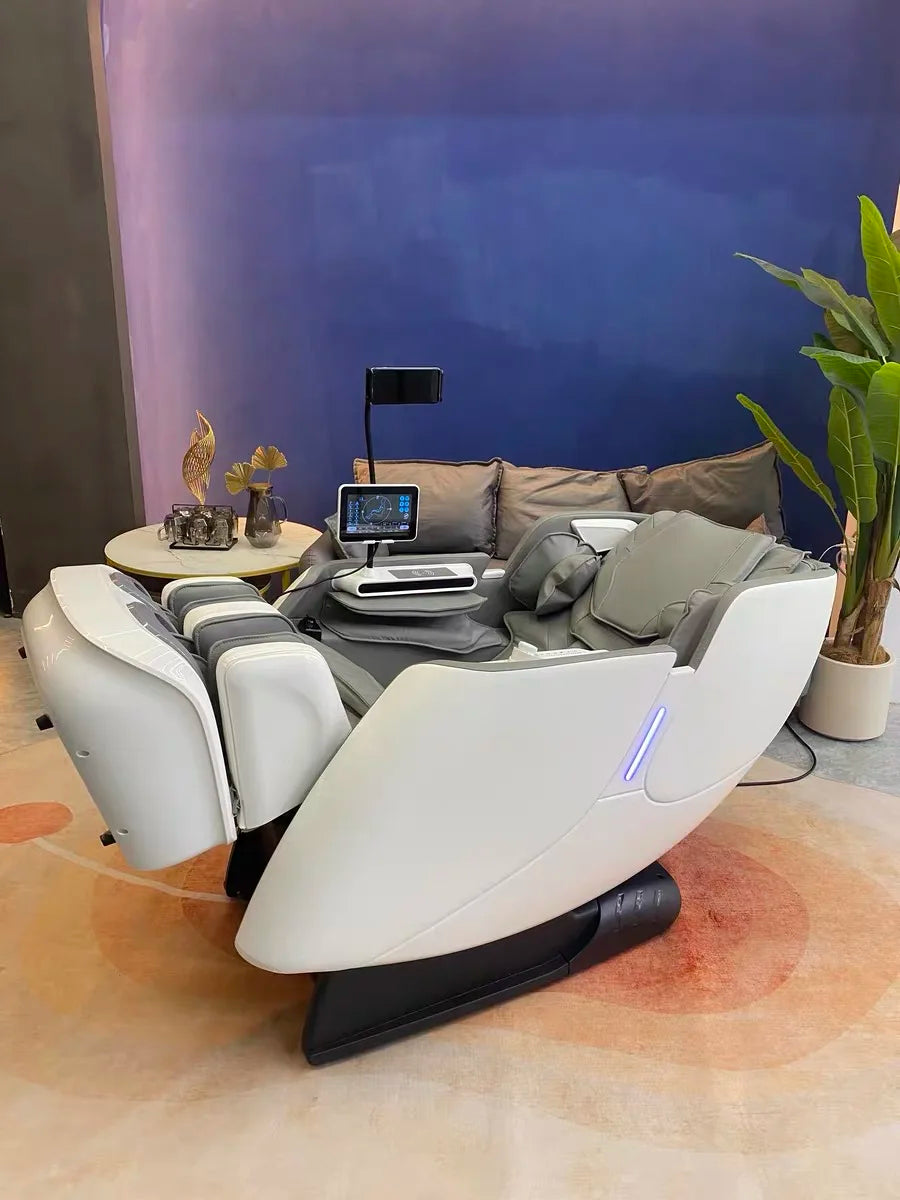 Luxury 4D SL Track 3D Zero Gravity Massage Chair Modern High End Electric Dual Core Zero Gravity Full Body  Massage Chair
