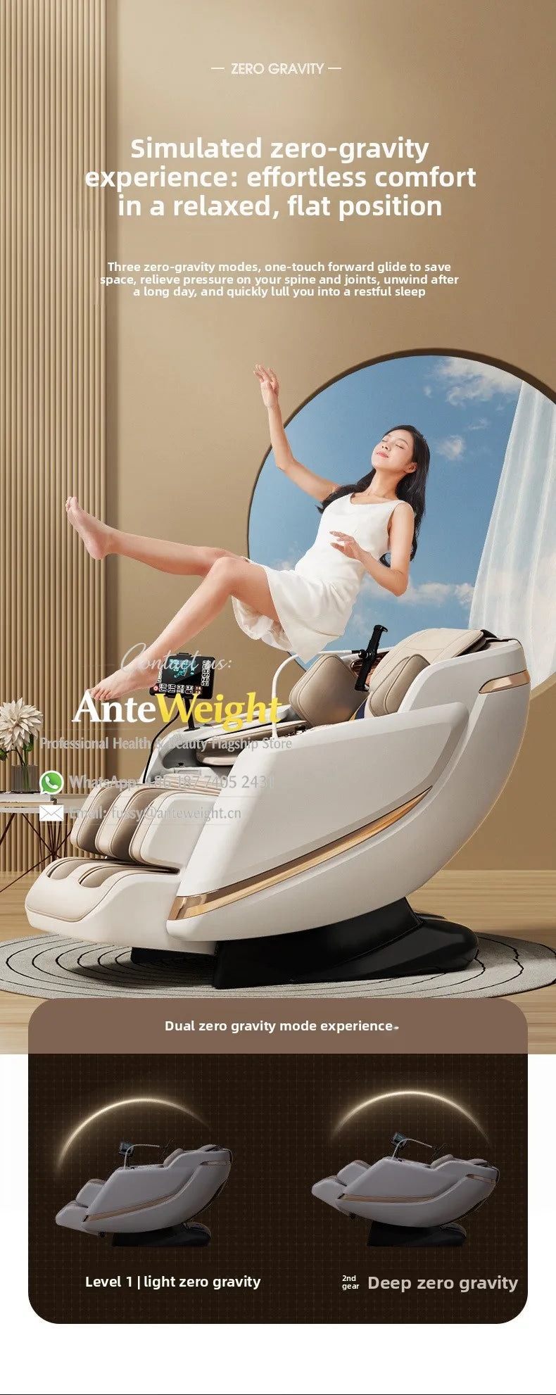 Fauteuil de massage électrique SL-Track, capsule spatiale compacte, massage automatique du corps entier |   Fauteuil inclinable multifonction pour la maison