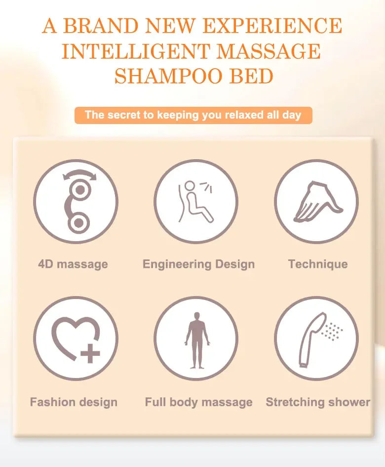 M45 Professional salon furniture hair wash facial nursing reclining head spa electric shampoo massage bed
