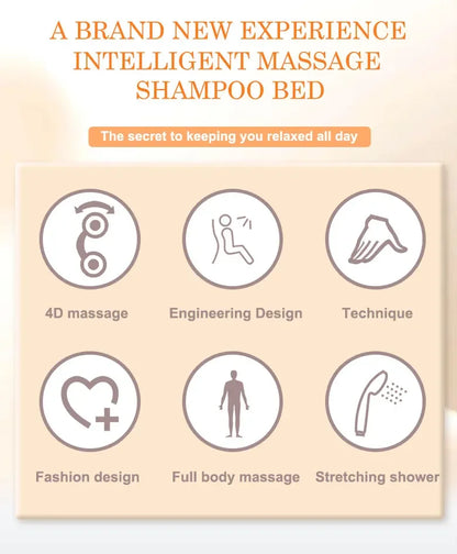 M45 Professional salon furniture hair wash facial nursing reclining head spa electric shampoo massage bed