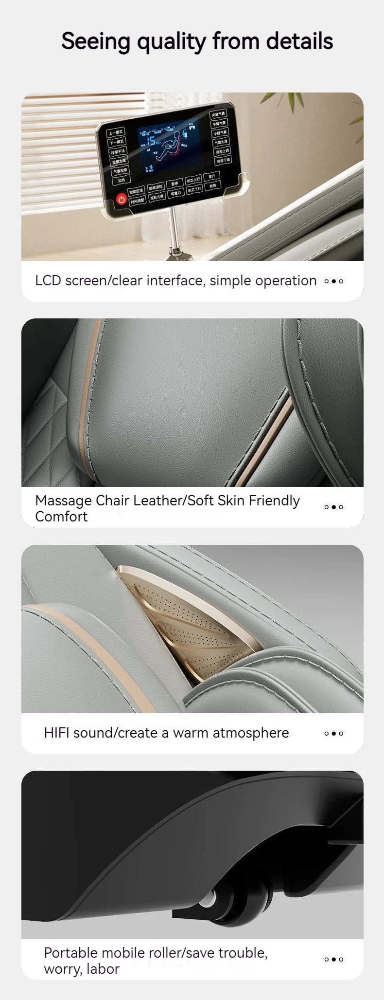 massage chair full body with airbag 3D Zero Gravity Massage Chair with Heat Therapy Foot Roller Bluetooth Music massage sofa
