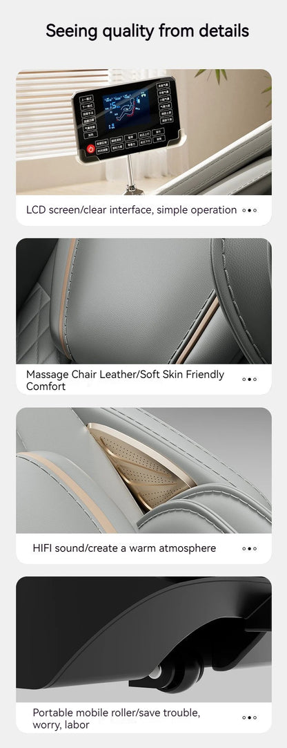 massage chair full body with airbag 3D Zero Gravity Massage Chair with Heat Therapy Foot Roller Bluetooth Music massage sofa