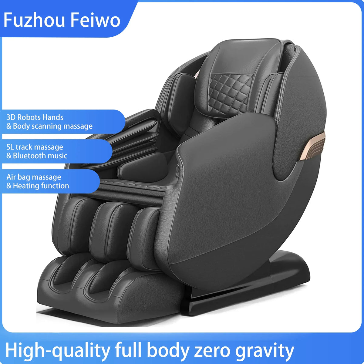 Factory Custom Real Relax Electric Smart Massage Chair Heat SL Track Zero Gravity Bluetooth Music Factory Direct Massage Chair