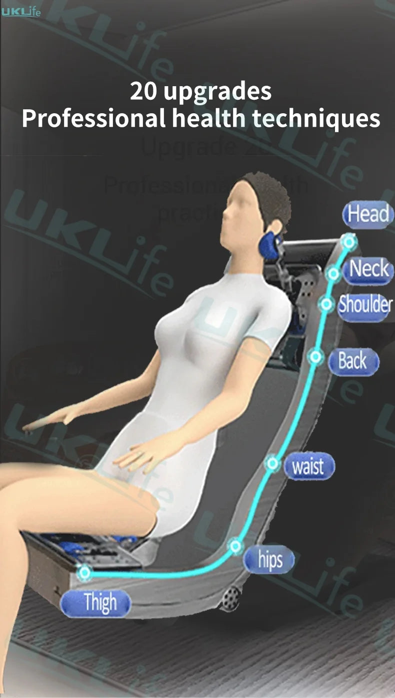 Dual-Core 4D SL-Track Zero-Gravity-Massagesessel | Ganzkörper-Thai-Stretch & Fußverlängerung | 3 Jahre Garantie Luxuriöser Elektrischer Massagesto